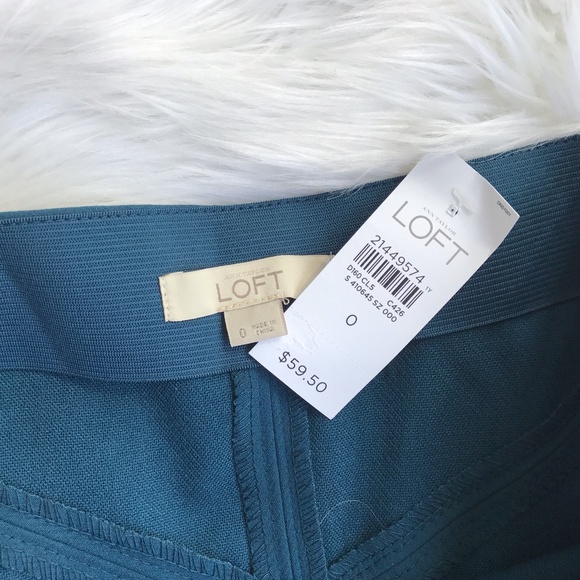 LOFT // teal skater skirt - Picture 3 of 4