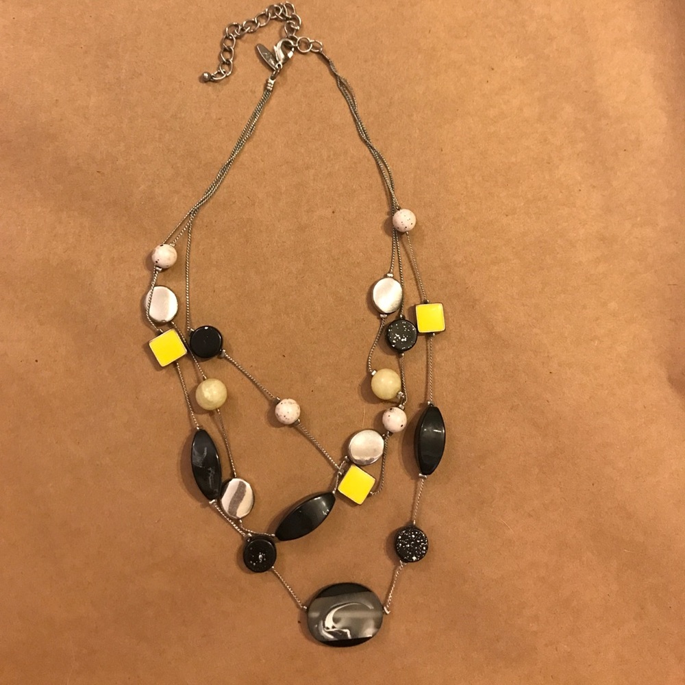 Yellow and black necklace
