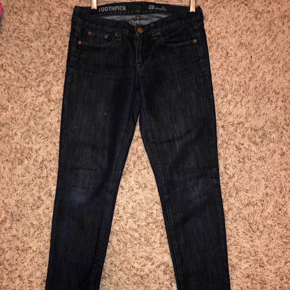 JCrew Toothpick Dark Blue Jeans
