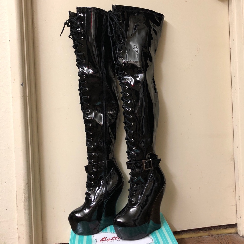 Bettie Page Thigh High Ophelia Boots