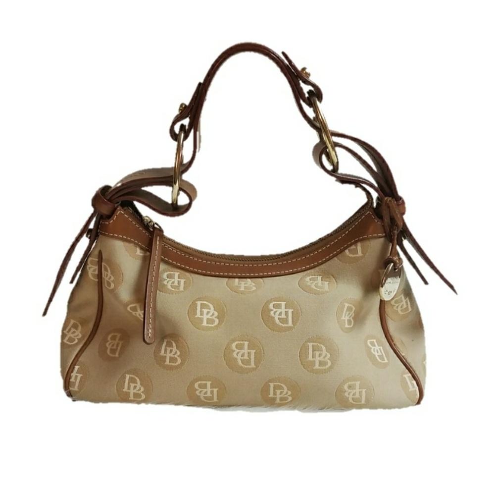 DOONEY & BOURKE quilted DB logo leather hobo bag