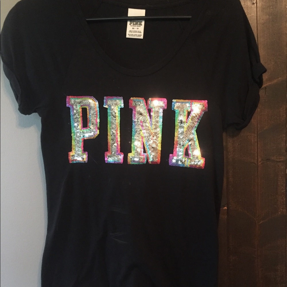 Victoria’s Secret Pink short sleeve sequin tee