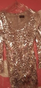 Silver sequin dress