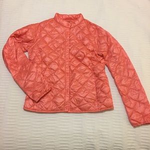 Uniqlo pink puffer jacket!