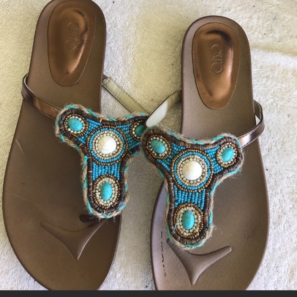 Be-jeweled Sandals by Cato - Sz 9