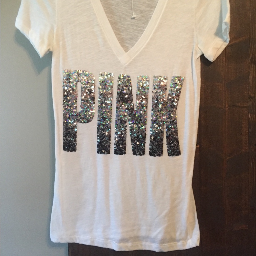 Victoria’s Secret Pink short sleeve sequin tee