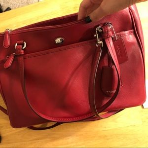 Coach red handbag/crossbody bag