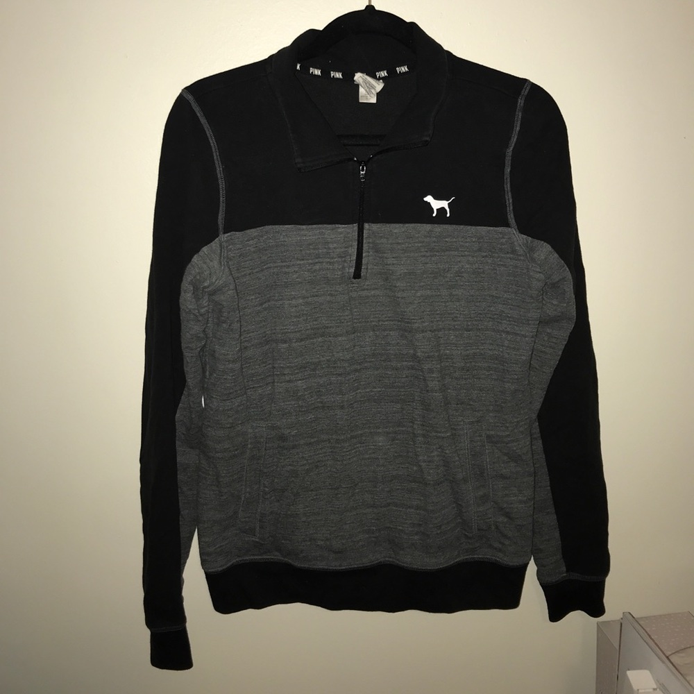 Black and Gray PINK quarter zip