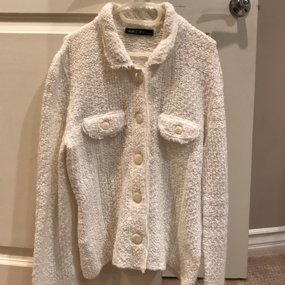 White cotton jacket from Marc Cain