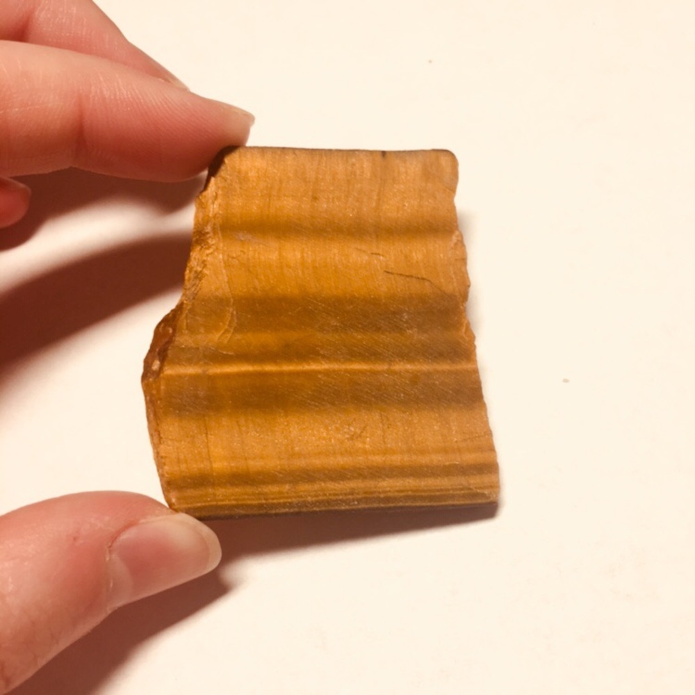 Raw Tiger's eye slice 🐯