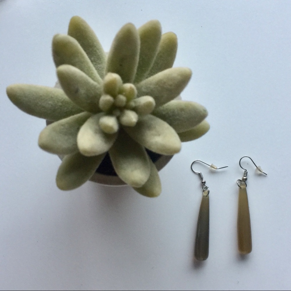 Handmade Real Natural Horn Earrings Dangle