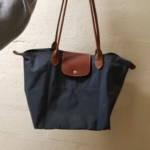 Longchamp Large Le Pliage Tote Gray