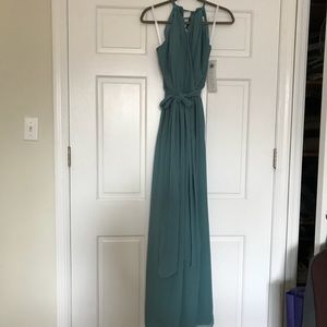 New Revelry bridesmaid Eliza dress in Desert blue