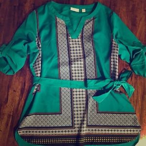Ny&Co teal dress blouse