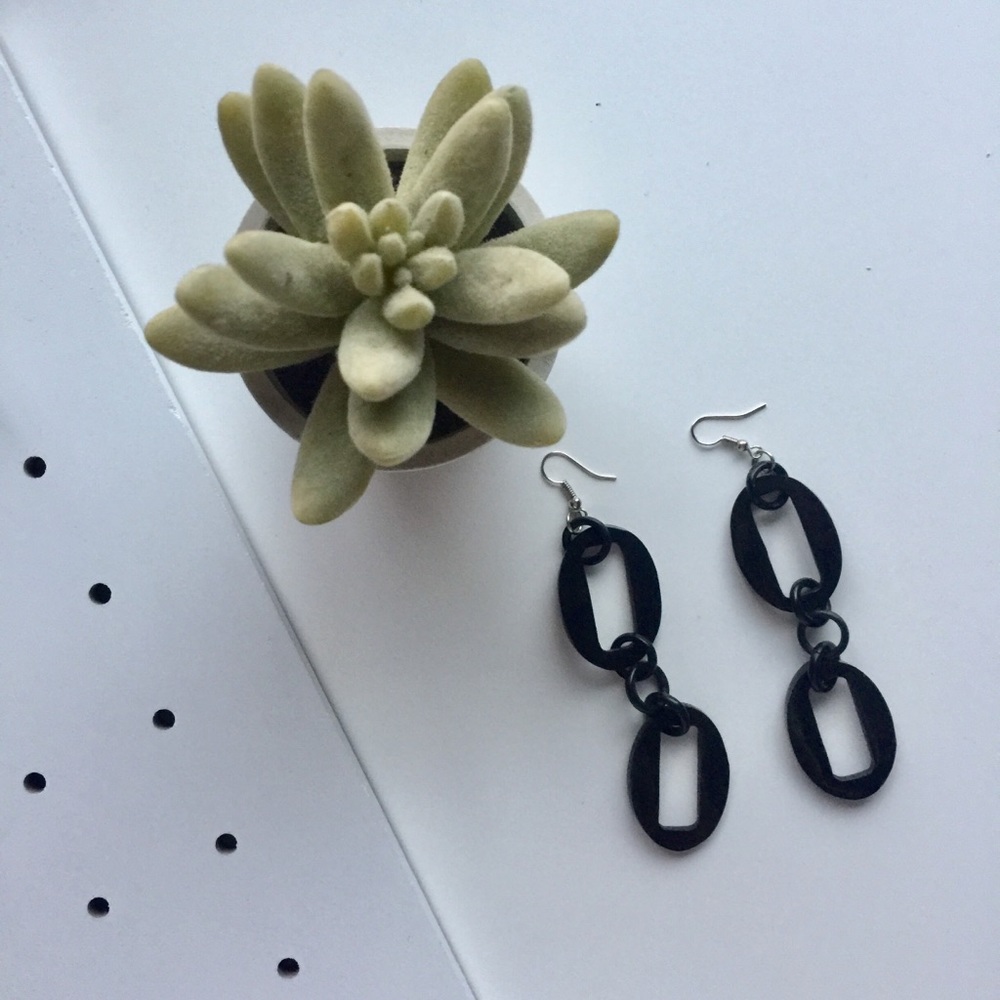 Handmade Real Natural Horn Earrings Chains Women