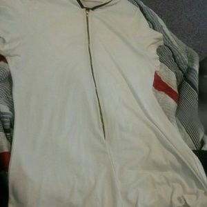 1pc hooded white short romper