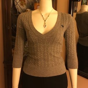 Classic Cableknit Gray Sweater