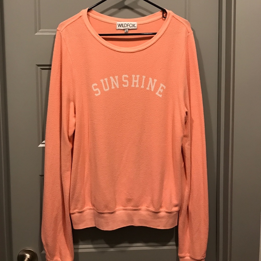 Wild fox peach light sweatshirt