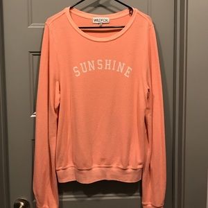 Wild fox peach light sweatshirt