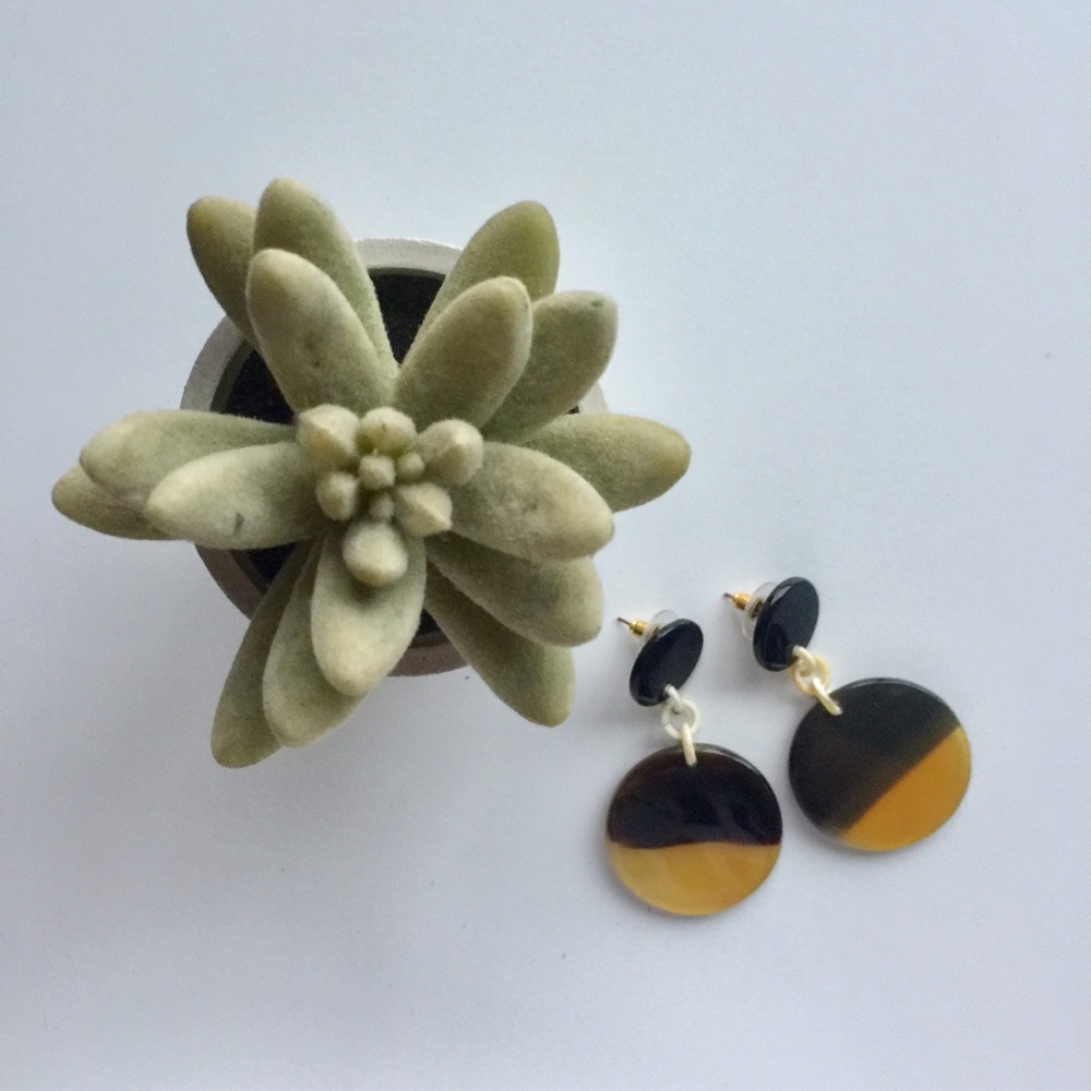 Handmade Real Natural Horn Earrings Hoops Women