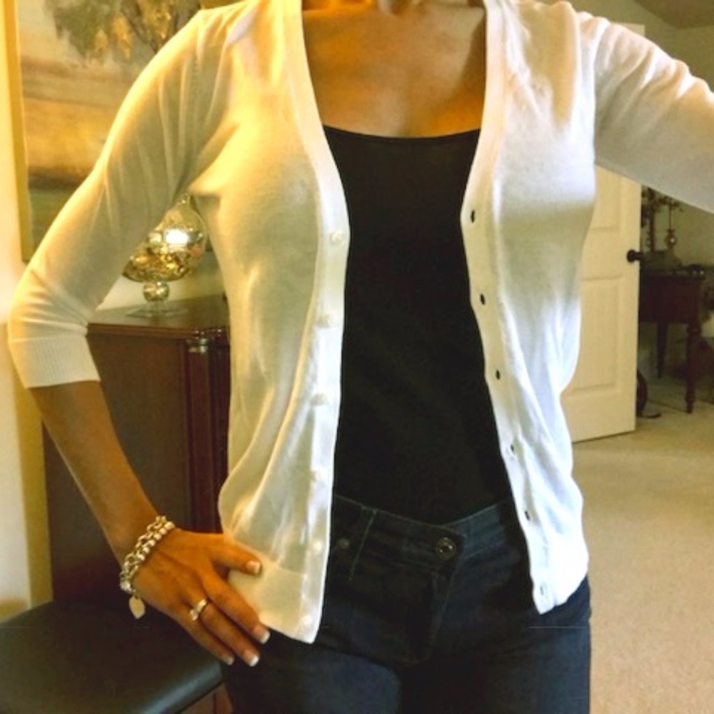 NWT Old Navy Ivory 3/4 Sleeve Cardigan