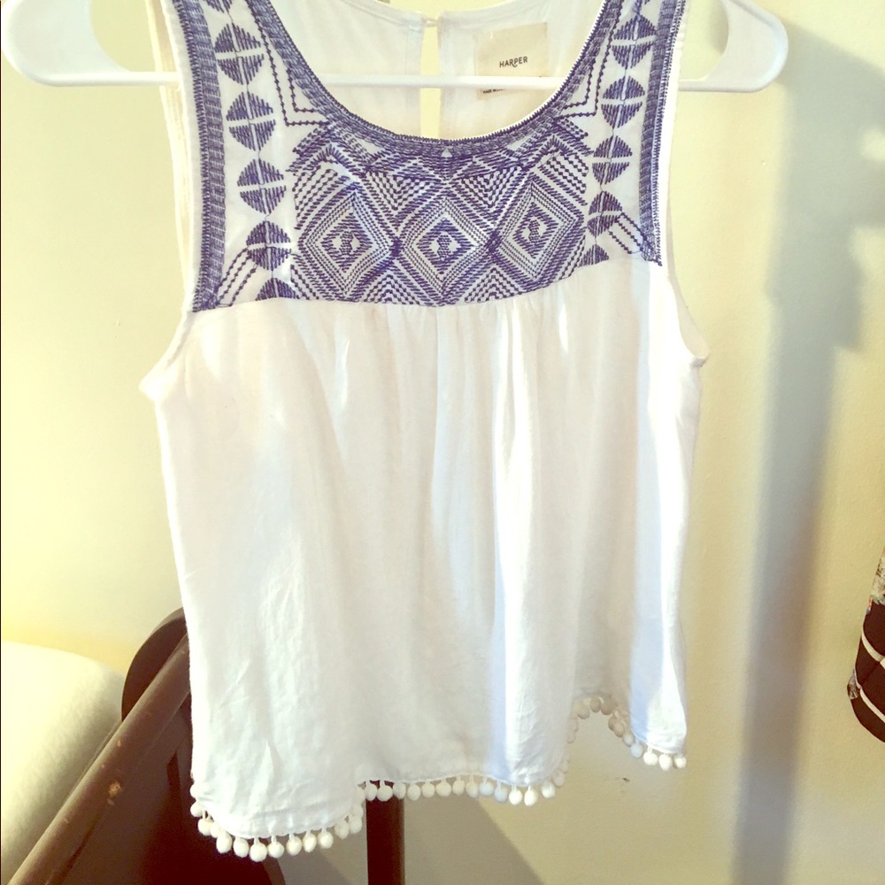 White sleeveless top from southern boutique