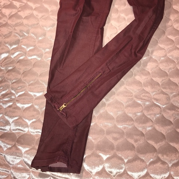 Burgundy Wax Jeans - Picture 2 of 3