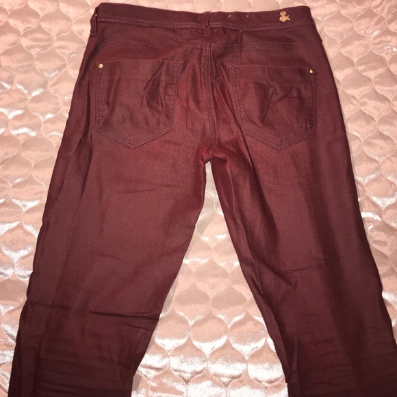Burgundy Wax Jeans - Picture 3 of 3