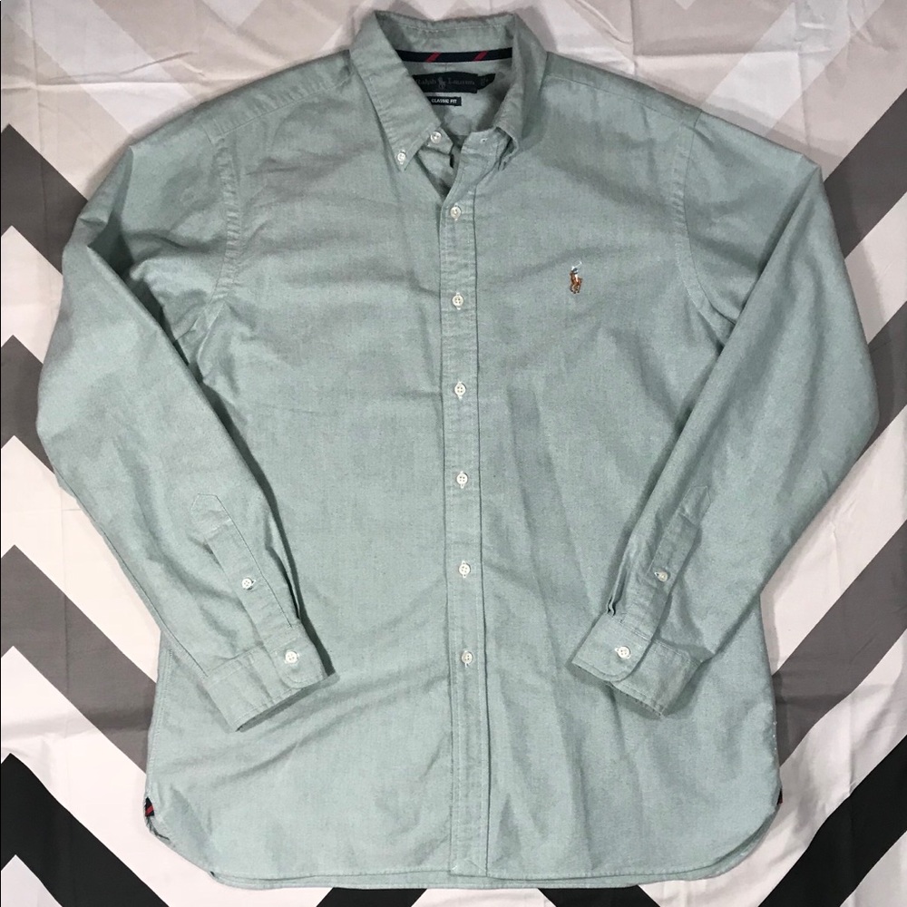 Polo Ralph Lauren Green Classic Fit Shirt L
