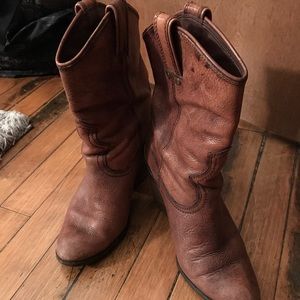 Brown Lucky Brand cowboy boots - size 7.5
