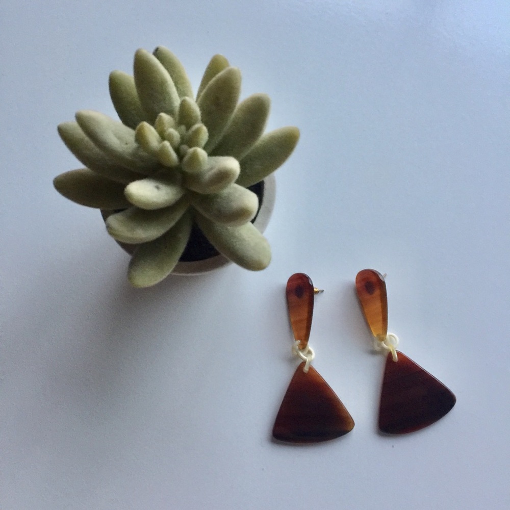 Handmade Real Natural Horn Earrings Women Gift