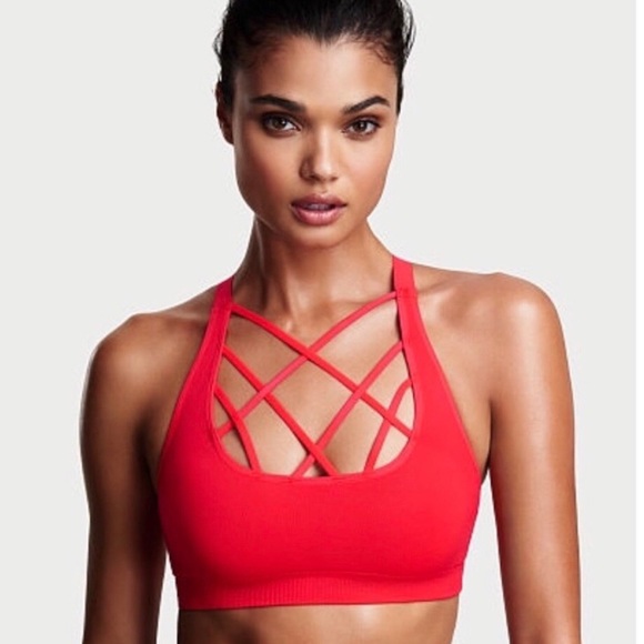 victoria secret red sports bra