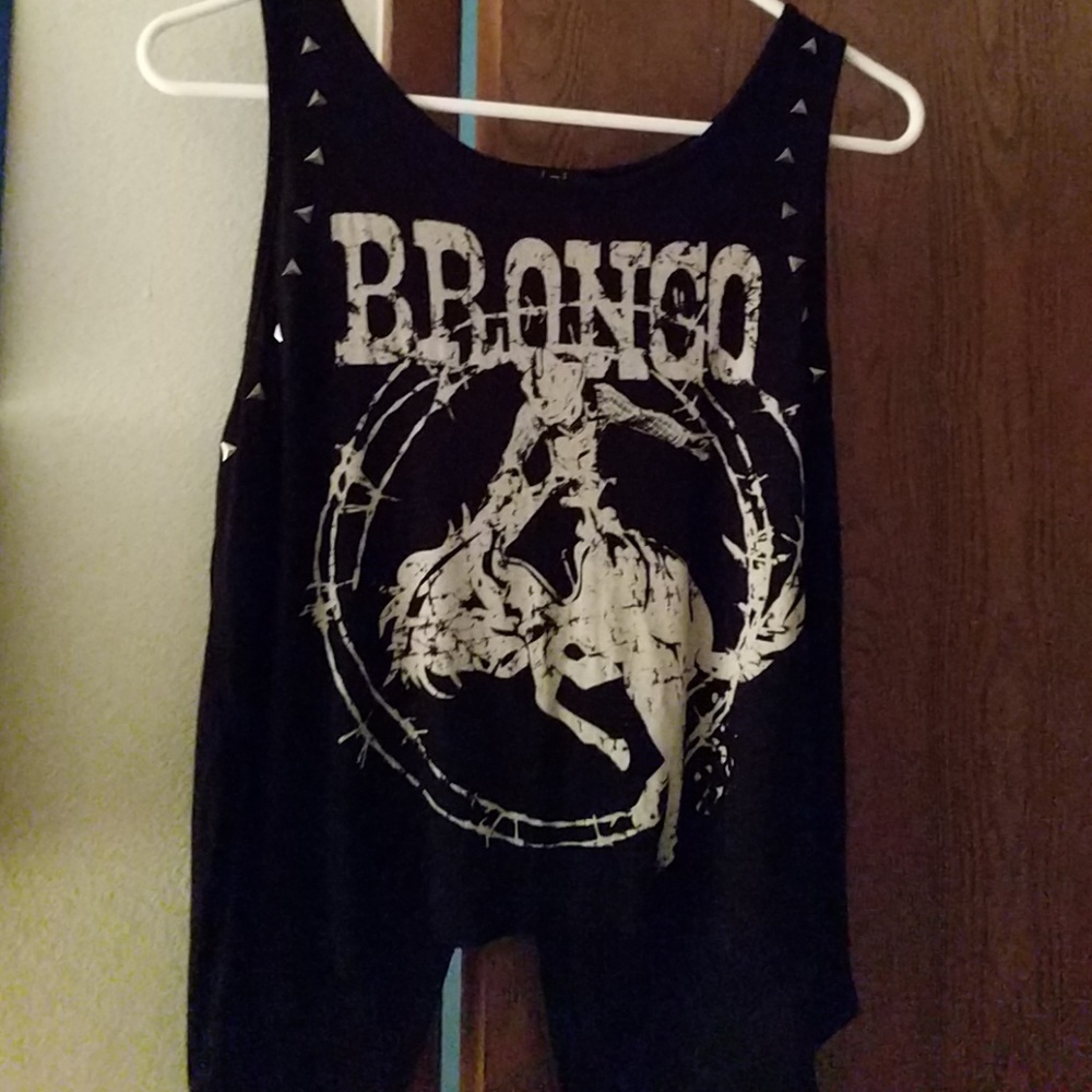Black tank top.