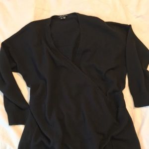Theory oversized cashmere wrap sweater