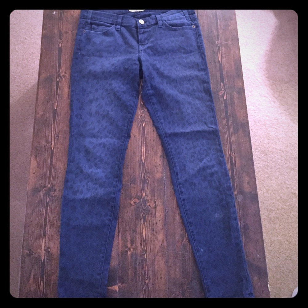 Current Elliott leopard jeans