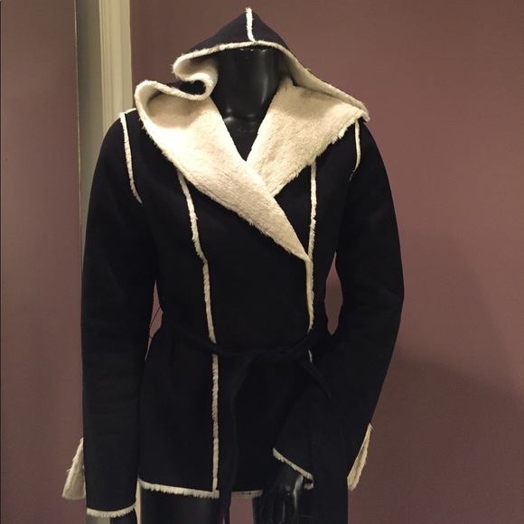 White House Black Market Jackets & Blazers - White House Black Market Suede & Faux Fur Jacket
