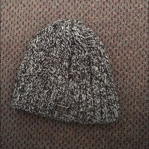 Black and White Under Armour Beanie