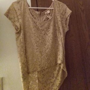 Tan lace top