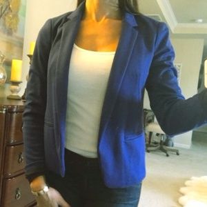 LOFT Cobalt Blue Soft Jersey Blazer
