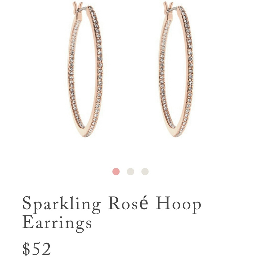 Sparkling Rose Gold Hoop Earrings by Chloe &Isabel