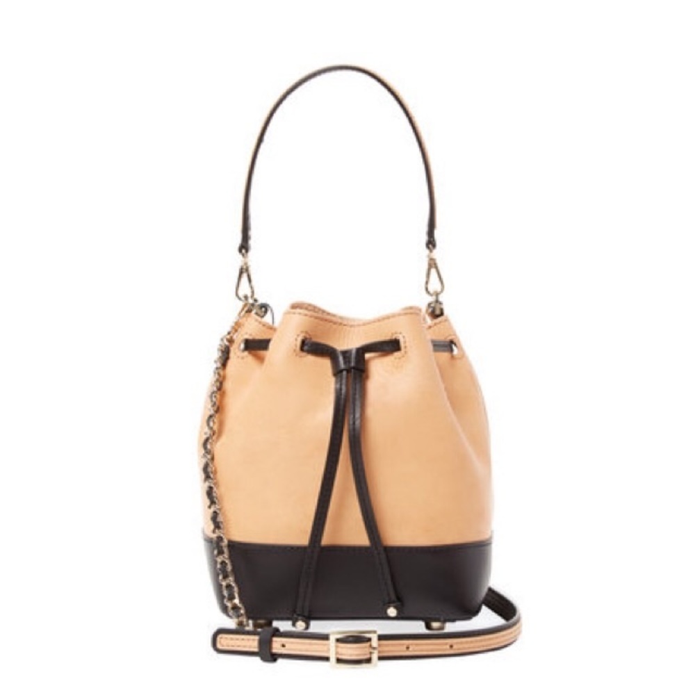 Alice + Olivia leather mini bucket bag