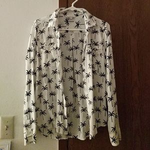 Palm tree button up