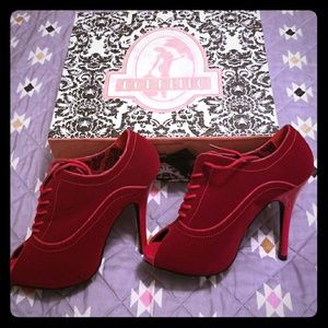 Open Toe Velvet Booties