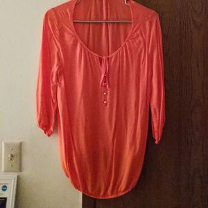 Coral blouse