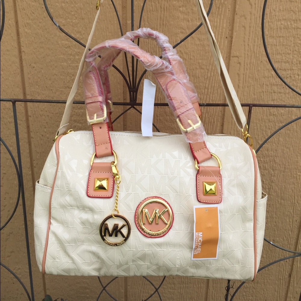 Cream Michael kors purse
