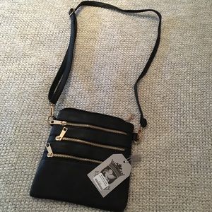 Black cross body purse