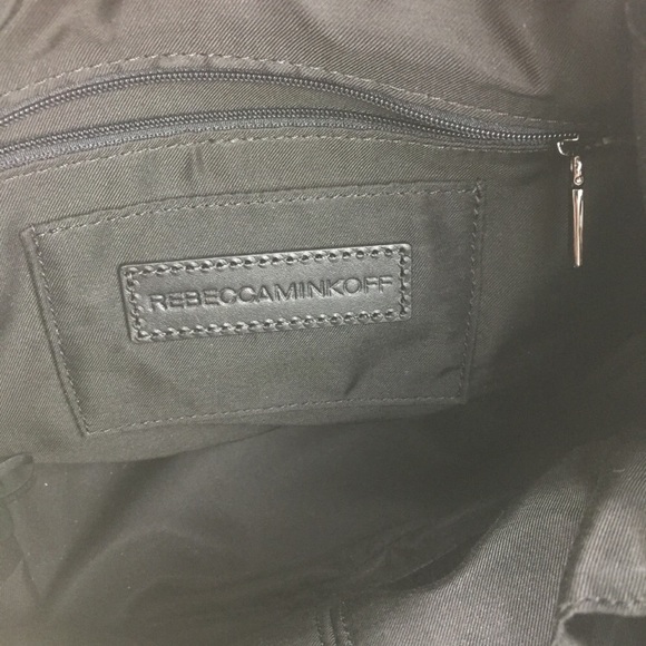 REBECCA MINKOFF Pebbled Leather /Canvas Backpack! - Picture 6 of 8