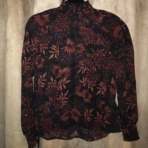 H&M fall chiffon top