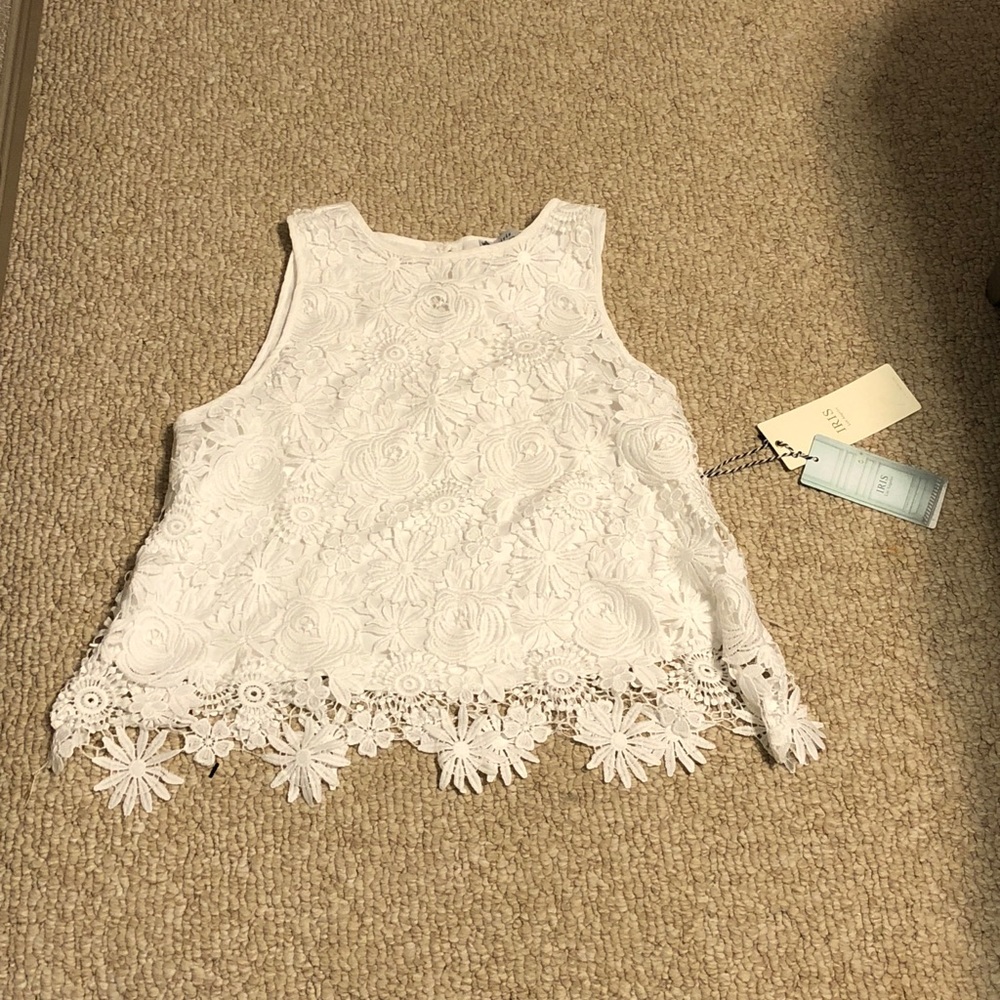 White Iris Flower Shirt Nice Texture