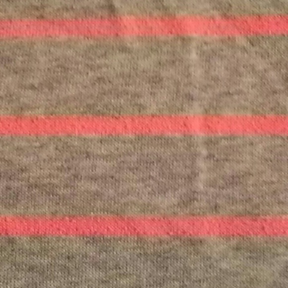 GREY PINKISH ORANGE STRIPPED SWEAT SHIRT - Picture 3 of 5